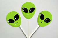 Alien Head Garland, Alien Head Banner, Alien Face Garland, Alien Face Banner, UFO Birthday, Alien Birthday, Alien Party, Alien Decorations