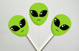 Alien Head Garland, Alien Head Banner, Alien Face Garland, Alien Face Banner, UFO Birthday, Alien Birthday, Alien Party, Alien Decorations