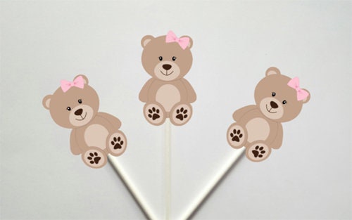 Teddy Bear Cupcake Toppers, Teddybear Cupcake Toppers 217201050A