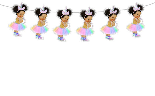 Unicorn Princess Ballerina Garland, Princess Ballerina Banner, Princess Baby Shower Banner, Photo Prop