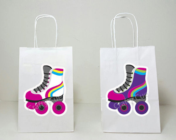 Roller Skate Goody Bags, Roller Skate Favor Bag, Roller Skate Gift Bags - Roller Skating Birthday 80's Party Favors 5618430P - 31718308P