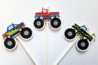 Monster Truck Cupcake Toppers, Monster Truck Cake Toppers, Monster Truck Birthday, Monster Truck Colorful - Item# 3820536P