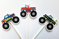 Monster Truck Cupcake Toppers, Monster Truck Cake Toppers, Monster Truck Birthday, Monster Truck Colorful - Item# 3820536P