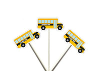 School Bus Cupcake Toppers