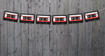 80's garland, 80's banner, 80's birthday banner, 80's party banner, 80's decorations, 80's party, Cassette Tape Banner, Cassette Tape