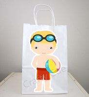 Pool Party Goody Bags, Pool Party Favor Bags, Pool Party Favor, Goody, Gift Bags - Boys Pool Party