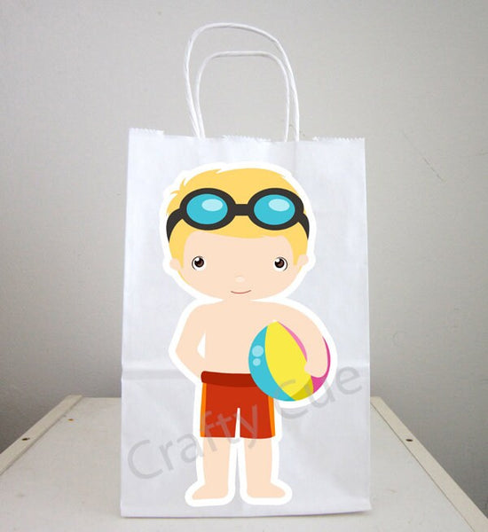 Pool Party Goody Bags, Pool Party Favor Bags, Pool Party Favor, Goody, Gift Bags - Boys Pool Party