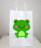 Frog Favor Bags, Frog Goody Bags, Frog Birthday Party Bags