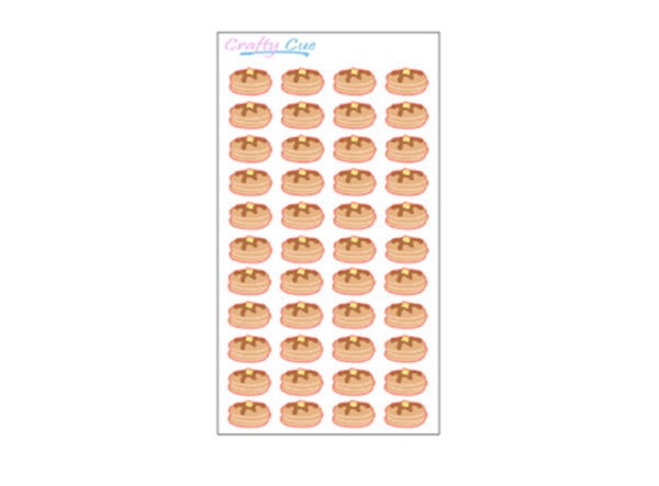 MINI Pancake Planner Stickers, Pancake Stickers, Breakfast Stickers (44 Stickers)