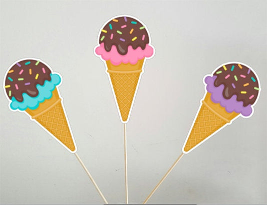 Ice Cream Cupcake Toppers, Ice Cream Party, Ice Cream Birthday