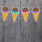 Ice Cream Garland, Ice Cream Banner, Ice Cream Birthday, Ice Cream Party Decorations, Ice Cream Birthday Decorations 21220912P