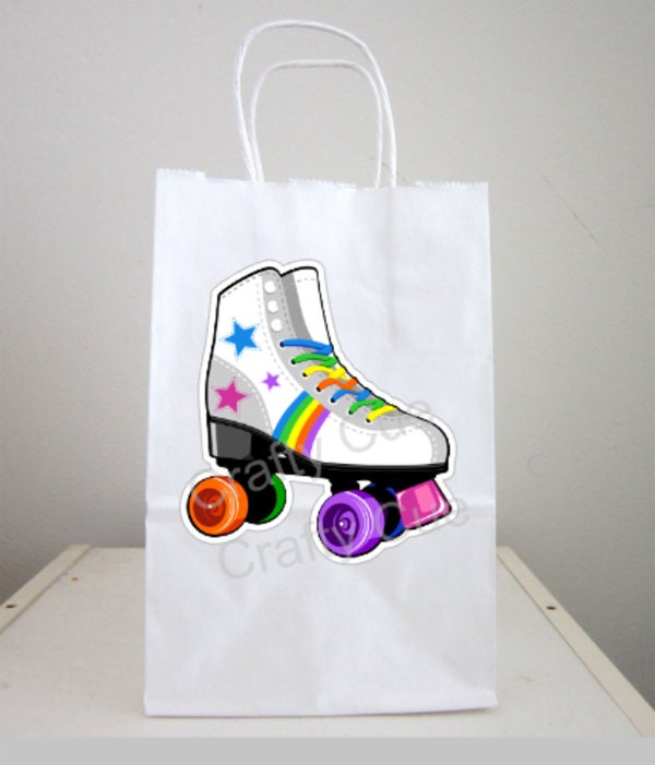 Roller Skate Goody Bags, Roller Skate Favor Bag, Roller Skate Gift Bags - Roller Skating Birthday - Roller Skate Birthday