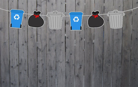 Recycle Garland Banner, Garbage Truck Garland, Construction Garland, Garbage Truck Banner, Garbage Truck Birthday Banner (1030161121P)