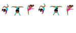 Gymnastics Garland, Gymnastics African American Girls Garland, Gymnastics Birthday Banner