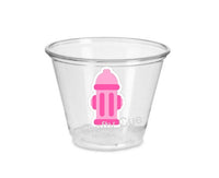 Fire Hydrant Cupcake Toppers, Pink Fire Hydrant Cupcake Toppers
