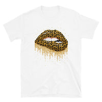 CHEETAH LIPS SHIRT - Short-Sleeve Unisex T-Shirt Lips Shirt Lips tee Lips Cute Lips Shirt Girls Lips Shirt