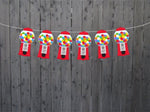 Gumball Machine Garland, Bubble Gum Machine Garland, Candy Garland, Sweet Sixteen Banner, Candy Banner, Candy Photo Prop, Candy Decoration