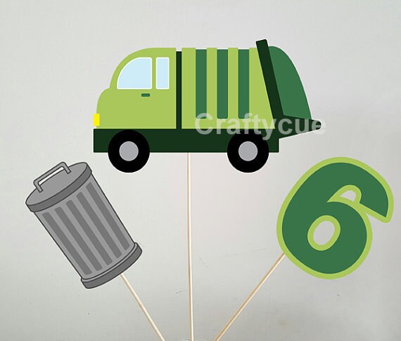 MINI Garbage Truck Planner Stickers, Trash Day Stickers, Garbage Day Stickers (44 Stickers)