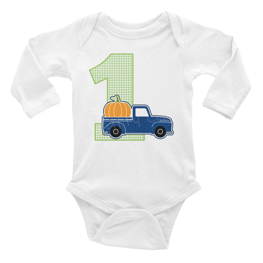 Blue Truck Birthday Shirt, 1st Birthday Pumpkin Shirt, Boy pumpkin birthday Shirt, First Birthday Pumpkin Shirt, fall birthday shirt
