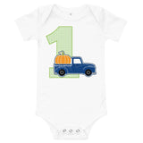 Blue Truck First Birthday Garland, Blue Truck Banner, Blue Truck Birthday Decorations, Pumpkin truck Banner, Fall first birthday banner
