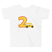 School Bus Shirt, School Bus Birthday Shirt, School Bus 2nd Birthday Shirt, School Bus Party Shirt