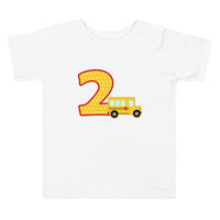 School Bus Shirt, School Bus Birthday Shirt, School Bus 2nd Birthday Shirt, School Bus Party Shirt