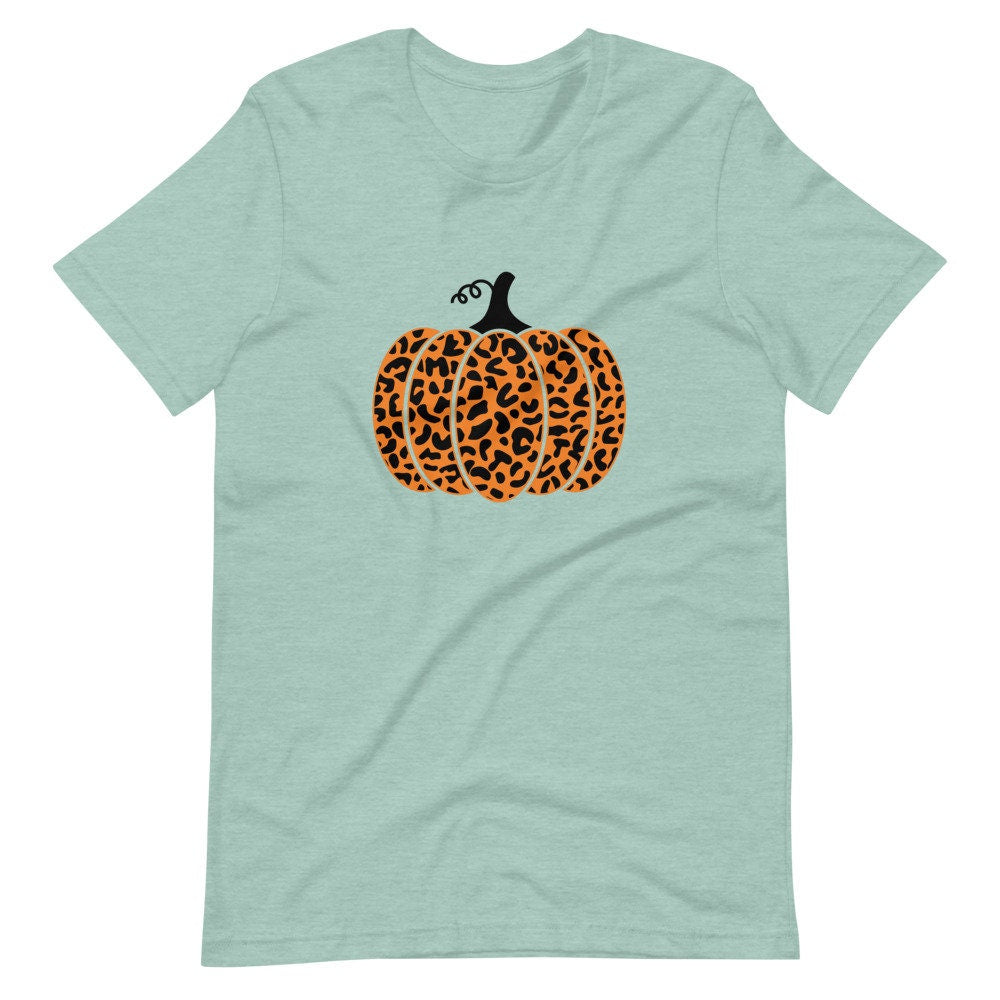 Leopard Pumpkin Shirt, Fall Shirt, Pumpkin Fall Shirt, Leopard Print Fall Tee, Pumpkin Shirt, Pumpkin Spice Tee