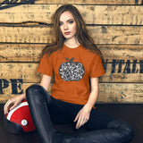 Pumpkin Lace Shirt, Pumpkin Shirt, Fall Shirt, Halloween Shirt, Thanksgiving Shirt, Short-Sleeve Unisex T-Shirt