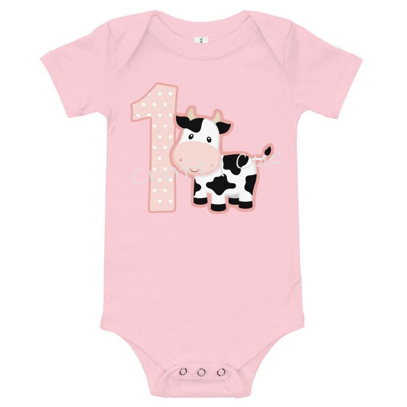 Cow Shirt, Cow First Birthday T-Shirt, Cow 1st Birthday Shirt, Cow Birthday Shirt, Cow Party Shirt