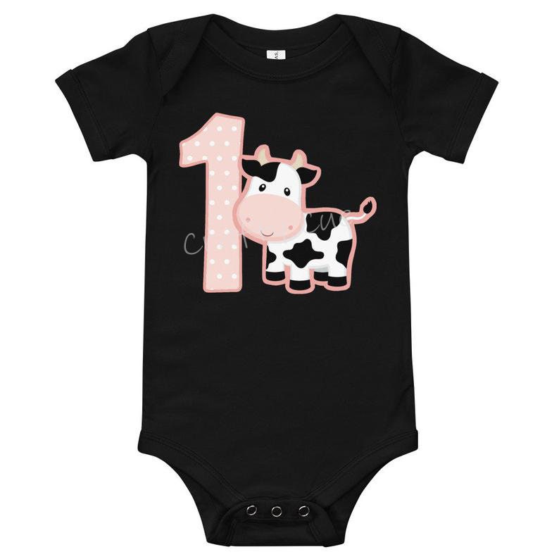 Cow Shirt, Cow First Birthday T-Shirt, Cow 1st Birthday Shirt, Cow Birthday Shirt, Cow Party Shirt