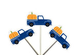 Blue Truck First Birthday Garland, Blue Truck Banner, Blue Truck Birthday Decorations, Pumpkin truck Banner, Fall first birthday banner