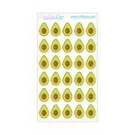 MINI Avocado Planner Stickers, Avocado Stickers, Food Stickers (30 Stickers)