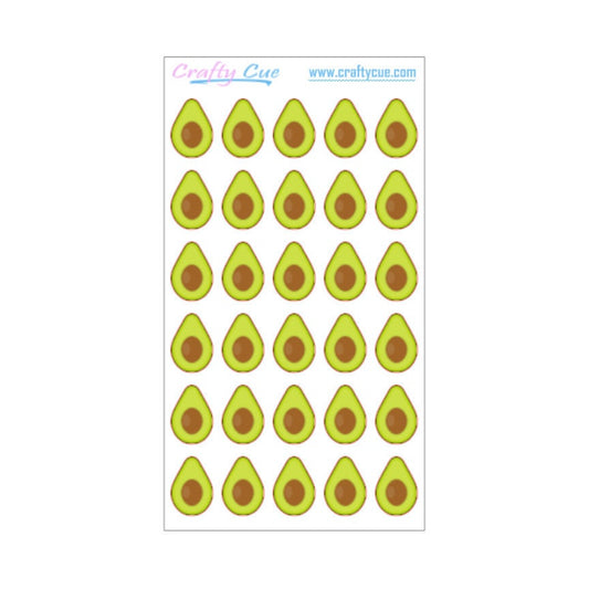 MINI Avocado Planner Stickers, Avocado Stickers, Food Stickers (30 Stickers)