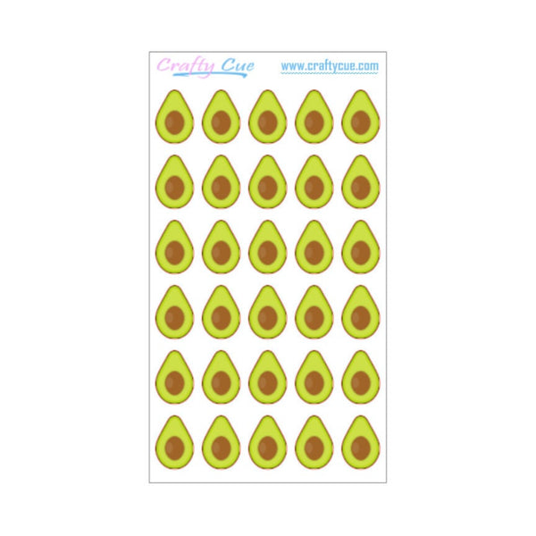 MINI Avocado Planner Stickers, Avocado Stickers, Food Stickers (30 Stickers)