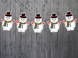 Snowman Banner, Snowman Garland, Christmas Garland, Christmas Banner, Christmas Garlands, Christmas Decorations