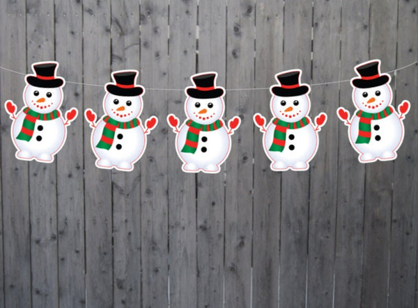 Snowman Banner, Snowman Garland, Christmas Garland, Christmas Banner, Christmas Garlands, Christmas Decorations