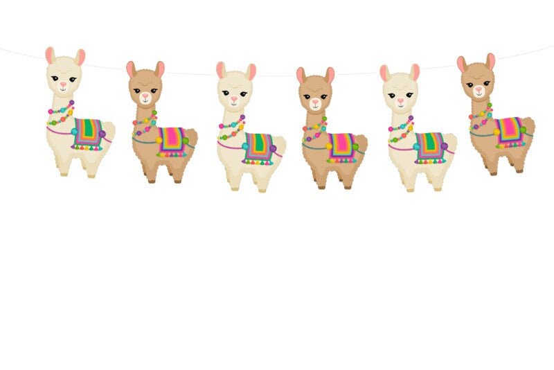 Llama Garland, Llama Birthday, Llama Decorations, Llama Banner, Fiesta, Alpacas Garland, Alpacas Banner