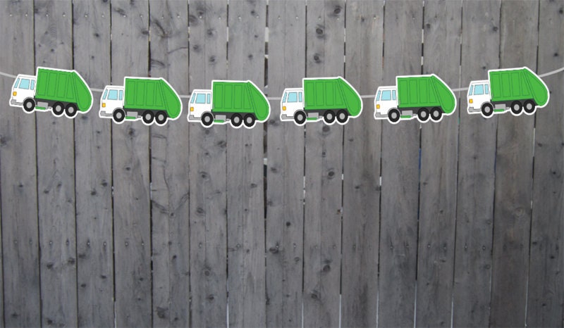 Garbage Truck Goody Bags, Garbage Truck Favor Bags, Garbage Truck Party Favors, Garbage Truck Decorations