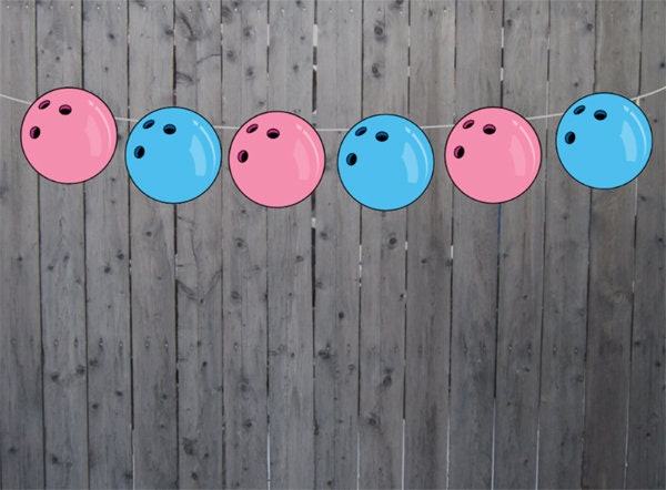 Bowling Goody Bags, Bowling Favor Bags, Bowling Gift Bags, Bowling Party Bags, Blue Bowling Ball, Pink Bowling Ball, Bowling Gender Reveal