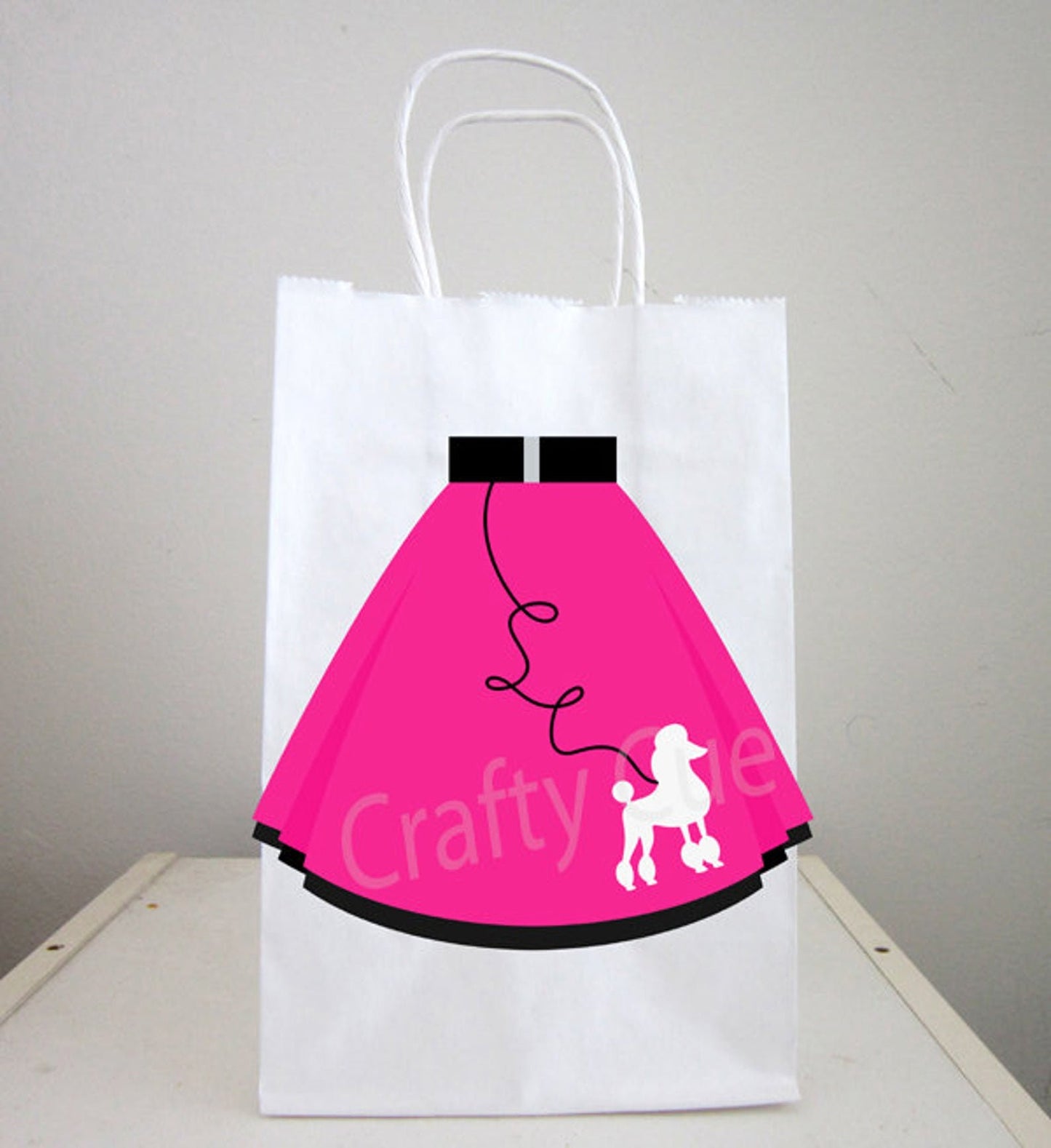 Poodle Skirt Cupcake Toppers, 50's Cupcake Toppers, Poodle Skirt Cake Toppers, Poodle Skirt Decorations