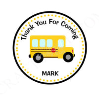 School Bus Cupcake Toppers