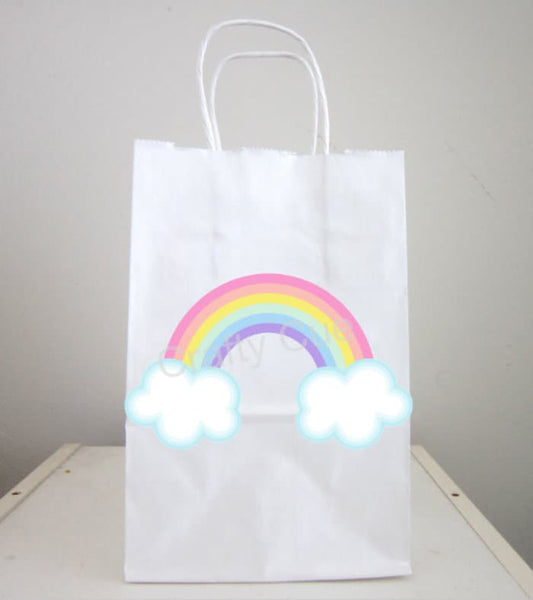 PASTEL Rainbow Goody Bags, Rainbow Favor Bags, Rainbow Gift Bags, Rainbow Goodie Bags