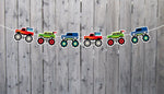 MONSTER TRUCK PARTY Garland - Monster Truck Garland, Monster Truck Banner, Monster Truck Party Banner, Monster Truck Party Decorations