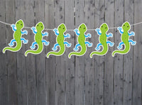 Lizard Garland, Lizard Banner, Lizard Birthday, Lizard Party, Reptile Birthday, Reptile Party, Lizard Decorations