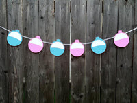 Fish Cupcake Toppers, Pink and Blue Fish Cupcake Toppers, Fish Gender Reveal Cupcake Toppers (12 COUNT)