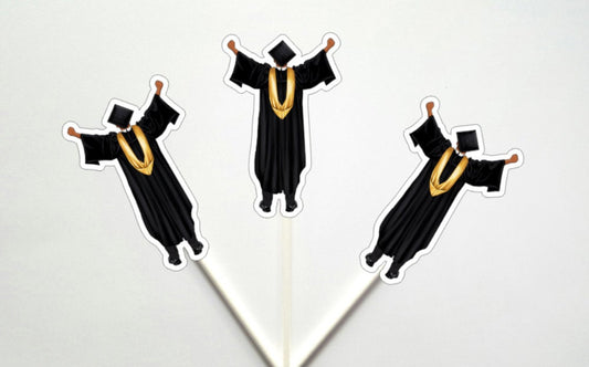 GRADUATION Cupcake Toppers, Grad Cupcake Toppers, Graduation Cake Toppers, Graduation Party Supplies, Graduation Party Decorations AAB
