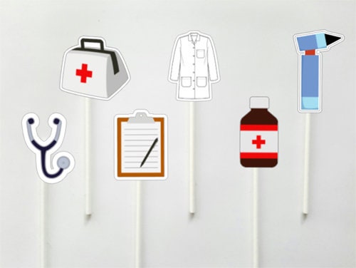 Doctor Goody Bags, Stethoscope Bags, White Coat, Doctor's Bag, Doctor's Party Favor Bags, Doctor's Graduation Bags, Medical School Goody Bag