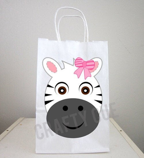 Zebra Goody Bags, Zebra Favor Bags, Zebra Gift Bags, Zebra Bag Goodie Bags