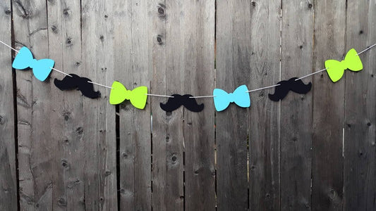Bow Tie Garland, Bow Tie Banner, Mustache Banner, Mustache Garland, Little Man Garland, Lil Man Garland, Little Man Banner, Lil Man Banner