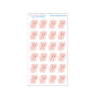 MINI Pig Planner Stickers, Pig Stickers, Farm Stickers (24 Stickers)